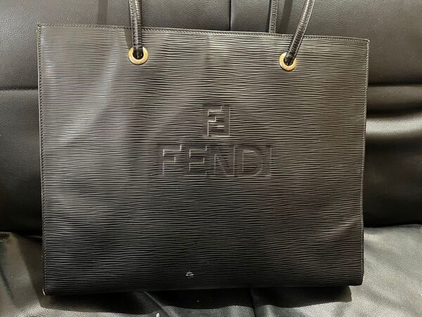 FENDI トートバッグ エピレザー ブラック ヴィンテージ品 黒