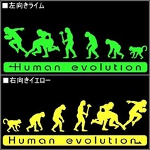 ★千円以上送料0★(15cm)人類の進化【アメフト編】アメリカンフットボール、タックル、アイシールド21好き、車のステッカーに最適(1)_画像8