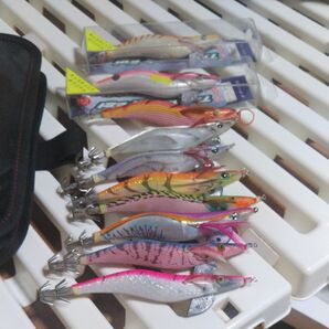 エギ 4号 中古 10本 +エバーグリーン エギケース