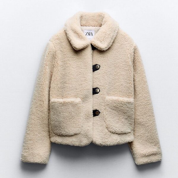 ZARA ボア生地ショートジャケット Mサイズ