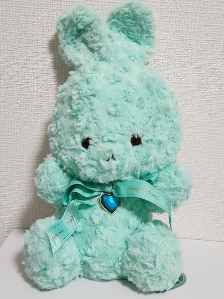 ハッピーバースデーカラーラビット ローズボアハート Lサイズ 誕生月 12月 うさぎ ぬいぐるみ