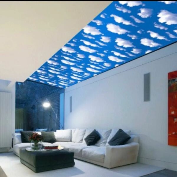 激安 大容量 10m ステッカー シール リメイク DIY 壁紙 青空 空 青 ブルー 雲 スカイ リフォーム 改装 改築 リノベ