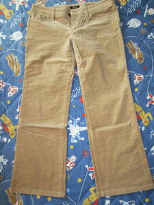  Burberry * shines check pattern cut pie ru material beige pants size 42