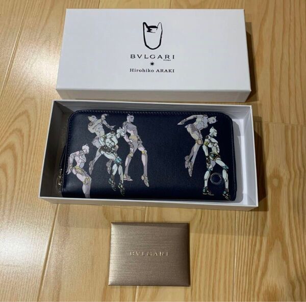 BVLGARI×荒木飛呂彦 コラボ 長財布 ネイビー系
