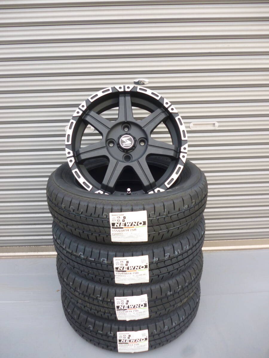 ブリヂストンニューノ■155/65R14■軽自動車NBOXタントムーヴワゴンRスペーシアギアウェイクデイズラパン