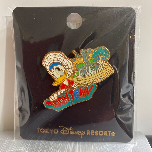 【希少品】TDL ディズニー台紙付きピンバッチ TOONTOWN トゥーンタウン デイジー