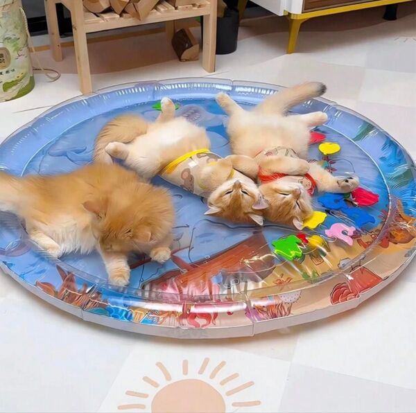 夏用ペット 水注入パッド 猫犬用冷却ウォーターパッド 大型犬用アイスパッド ウォーターベッド 爪対策用 厚み強のアップグレード版