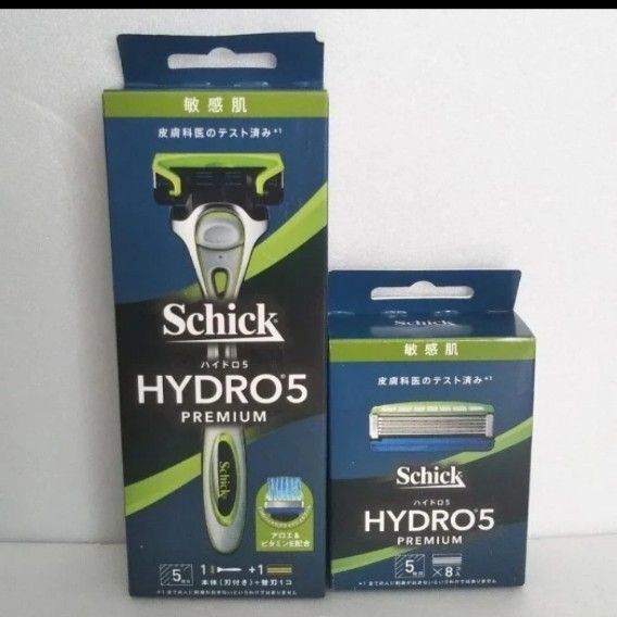 Schick ハイドロ5 敏感肌 替刃1個付き+替刃8個セット