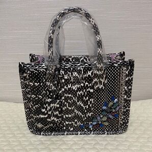 ADMJスネークレザー/スワロフスキー・クリスタルミニトート