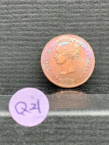 Ωイギリス 1868年 ヴィクトリア ヤングヘッド 1/4 Farthing 検）古銭硬貨貨幣銅貨系 レア記念 メダル レプリカ復刻 オメガコインQ21