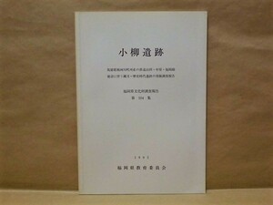 小柳遺跡　筑紫郡那珂川町所在の県道山田・中原・福岡線建設に伴う縄文～歴史時代遺跡の発掘調査報告　福岡県教育委員会 1993