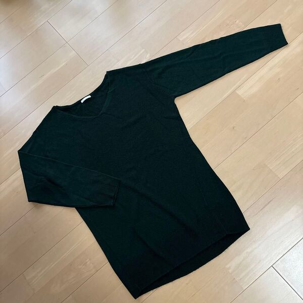 GU ニット 長袖 セーター トップス レディースファッション 深緑 M