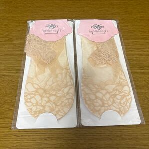 レース ソックス 靴下 フットカバー 2足セット 新品 未使用
