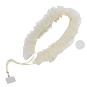 Re:EDIT フリルチュールスマホショルダーストラップ アイボリー 未使用品