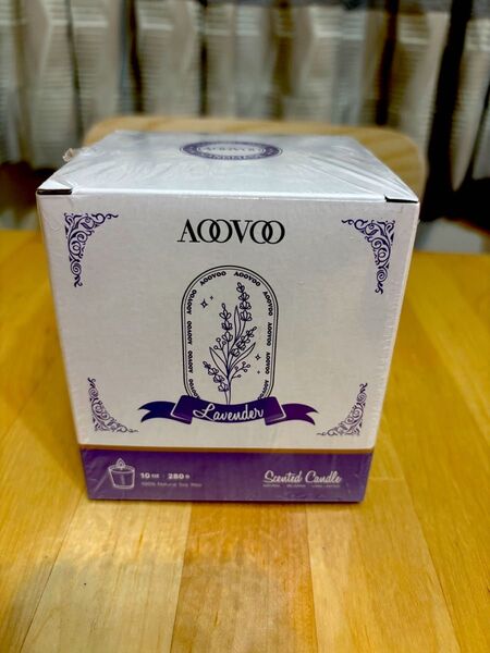 【新品・未使用・未開封品】AOVOO ラベンダーキャンドル 100%ソイワックス