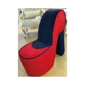 美品 希少 ハイヒールソファ 赤×黒 1人掛けソファ ソファチェア 椅子 お洒落 可愛い 輸入家具 一人用 ソファ