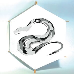 日の丸の凧 裏は蛇 #落ちない凧