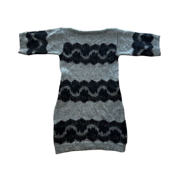 DOLCE & GABBANA ニットワンピース グレー ニット セーター 黒 レース