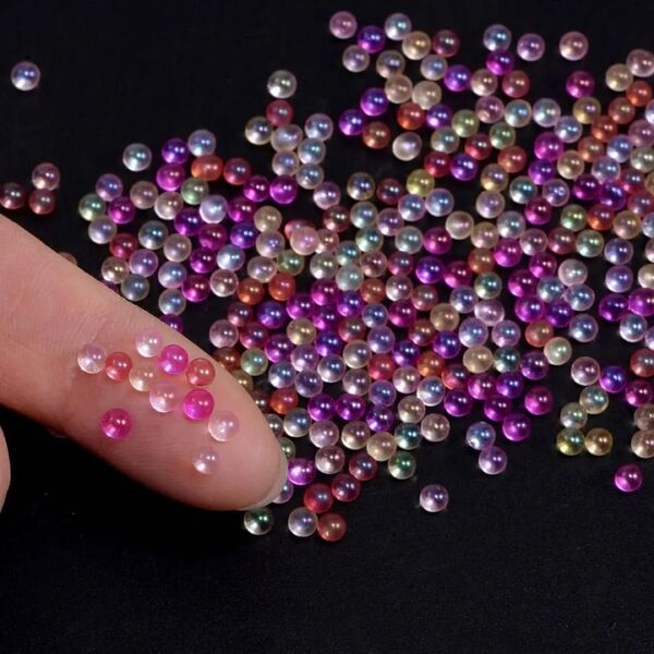 レジン バブルビーズ 1-3mm 10袋 穴なし 極小ビーズ DIY 100g