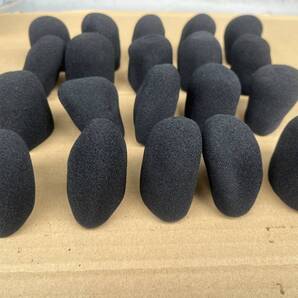 未使用新品 カラオケ マイク ヘッド内スポンジ グリル 風防内部 インナースポンジ 20個 風切り音軽減 送料込 黒色
