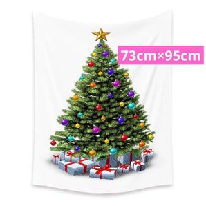 クリスマスツリータペストリー 73×95 壁掛け クリスマス 模様替え 背景布 クリスマスツリー 北欧 タペストリー かわいい