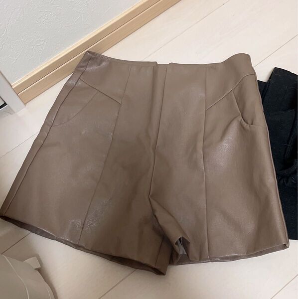 GRL ショートパンツ レザー ブラウン ショートパンツ