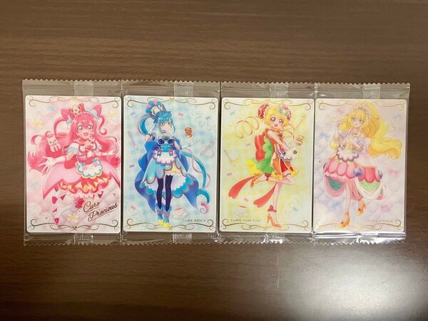 【未開封】デリシャスパーティ プリキュア ウエハースカード 4枚 セット