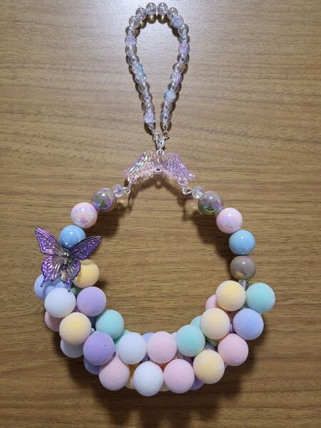 アクリル ビーズ リース ハンドメイド