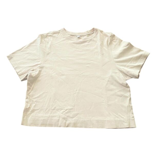 ユニクロ UNIQLO クロップド丈 Tシャツ コットン クルーネック 半袖Tシャツ カットソー Tシャツ 半袖