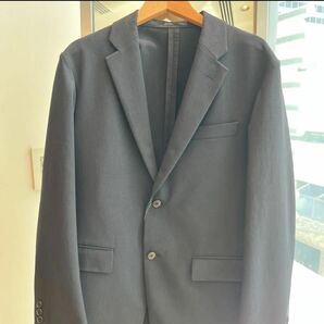 ユニクロ 感動ジャケット ウールライク ネイビー