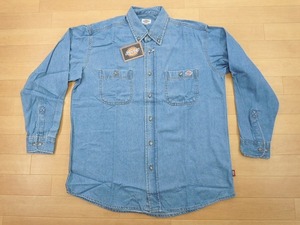 g38★新品★サイズ LL★DICKIES ディッキーズ FB460U デニムシャツ★ワークシャツ ボンマックス★カラー7 ブルー★即決★