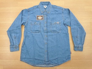 g44★新品★サイズ L★DICKIES ディッキーズ FB460U デニムシャツ★ワークシャツ ボンマックス★カラー7 ブルー★即決★ 