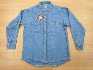 g70★新品★サイズ S★DICKIES ディッキーズ FB460U デニムシャツ★ワークシャツ ボンマックス★カラー7 ブルー★即決★