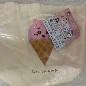 未使用 ちいかわ 一番くじ ポケット付きトートバッグ アイスクリーム柄