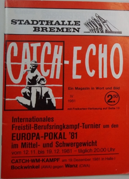 珍品 Catch-Echo 旧西ドイツ プロレス雑誌 1981年