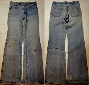 t145/LEVIS517 66後期 ヴィンテージ 70's 16刻印 縦落ち強烈！