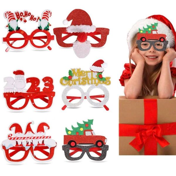 クリスマス カチューシャ メガネ 6個 可愛い パーティー用品 プレゼント 仮装