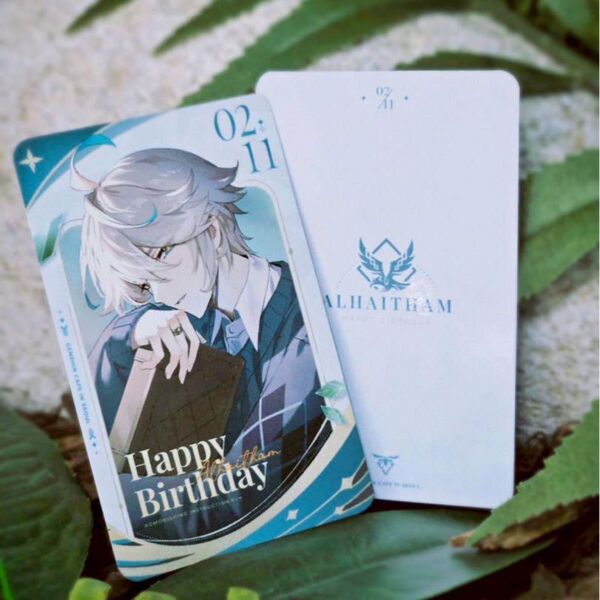 原神カフェ 韓国 アルハイゼン誕生日フォトカード