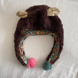 【44cm】ボンボン付きニット帽 帽子 着せ替え ぬいぐるみ