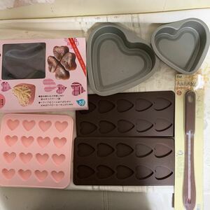 製菓用品　シリコン型　ハート型　チョコヘラ　温度計　ケーキ作り　貝印