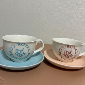 ☆新品☆ROYALCOPEONHAGENペアカップ&ソーサー☆コーヒーカップ ティーカップ