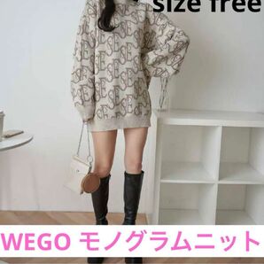 【人気完売品】WEGO モノグラムニット