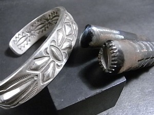  Navajo group hand made engraving for stamp li way z stamp / chisel 44/ Indian jewelry Old style NAVAJOINDIAN silver jewelry silver skill 