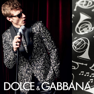 カタログトップページ記載/新品42万【DOLCE&GABBANA】極上の光沢シルク98％ショールカラージャケット52/DG/楽器ドルチェ＆ガッバーナ/L程度