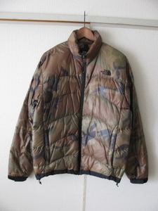 希少 THE NORTH FACE　ノースフェイス　ACONCAGUA JACKET　 カモフラダウンジャケット カモ柄 迷彩 メンズ　Lサイズ 中古品