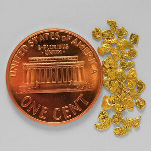 金ナゲットアラスカ鉱脈金塊ゴールドフィンガー 砂金粒0.3875ｇ