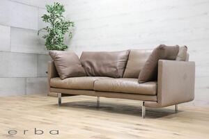 GMCK530erba / L ba inside mountain Kiyoshi line IDC large . furniture Italy made 3 seater . sofa triple sofa total leather highest peak approximately 200 ten thousand inspection )kasi-naB&Barflex