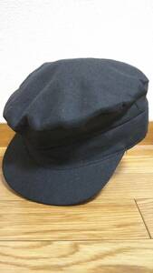Hanna Hats スキッパーキャップ サイズM リネン ブラック ハンナ・ハット ワークキャップ ハンチング 黒 帽子 ハット アイルランド