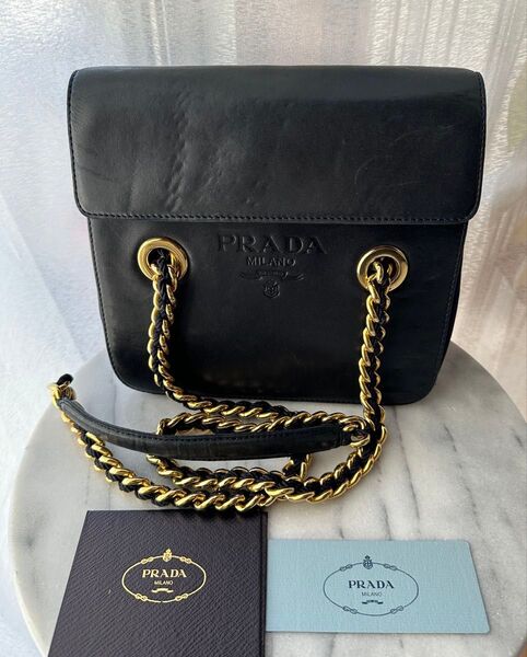 RADA プラダ ヴィンテージ ゴールド金具 チェーンショルダーバッグ