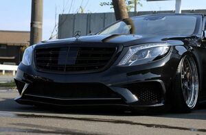 ★ベンツ W222.1 前期Sクラス全車対応 Maybach マイバッハ S65タイプ艶黒ブラックセンターグリル/黒塗り/ラジエターグリル/ナイトビジョン